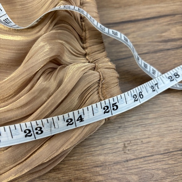 Anthropologie Maeve Shiny Hold Balloon Harem Pants Gold - Picture 10 of 10